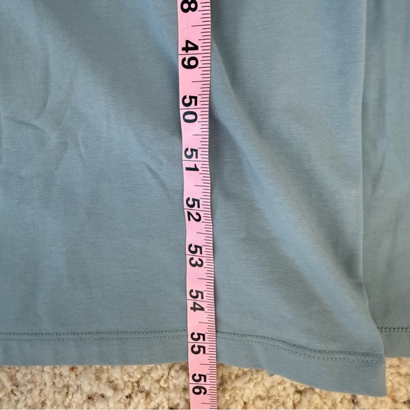 Pact Organic Cotton Relaxed Slub Tank Maxi Dress Small Side Slits Pockets Slate - Picture 6 of 8